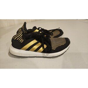 Adidas Original Swift Run Black Metallic Gold EVH 791004 Women's Size 8